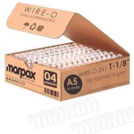 Wire-o Encadernação A5 1 1/8 2X1 para 250fls Branco 04un