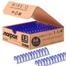 Wire-o para Encadernação 2x1 A4 Azul 1 1/4 270 fls 12un
