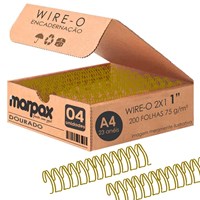 Wire-o para Encadernação 2x1 A4 Dourado 1