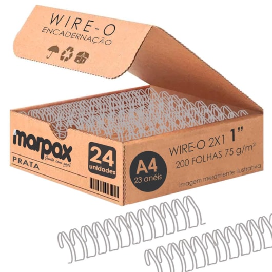 Wire-o para Encadernação 2x1 A4 Prata 1