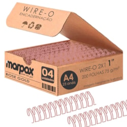 Wire-o para Encadernação 2x1 A4 Rose Gold 1