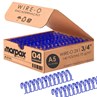 Wire-o para Encadernação 2x1 A5 Azul 3/4 para 140 fls 04un