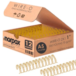 Wire-o para Encadernação 2x1 A5 Dourado 1