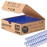 Wire-o para Encadernação 3x1 A4 Azul 1/2 para 95 fls 36un