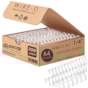 Wire-o para Encadernação 3x1 A4 Branco 1/4 para 25fls 100un