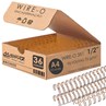 Wire-o para Encadernação 3x1 A4 Bronze 1/2 para 95 fls 36un