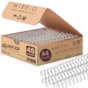Wire-o para Encadernação 3x1 A4 Prata 3/8 para 60 fls 48un