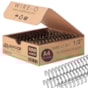 Wire-o para Encadernação 3x1 A4 Preto 1/2 para 95 fls 100un