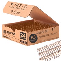 Wire-o para Encadernação A5 1 2x1 para 200fls Bronze 24un